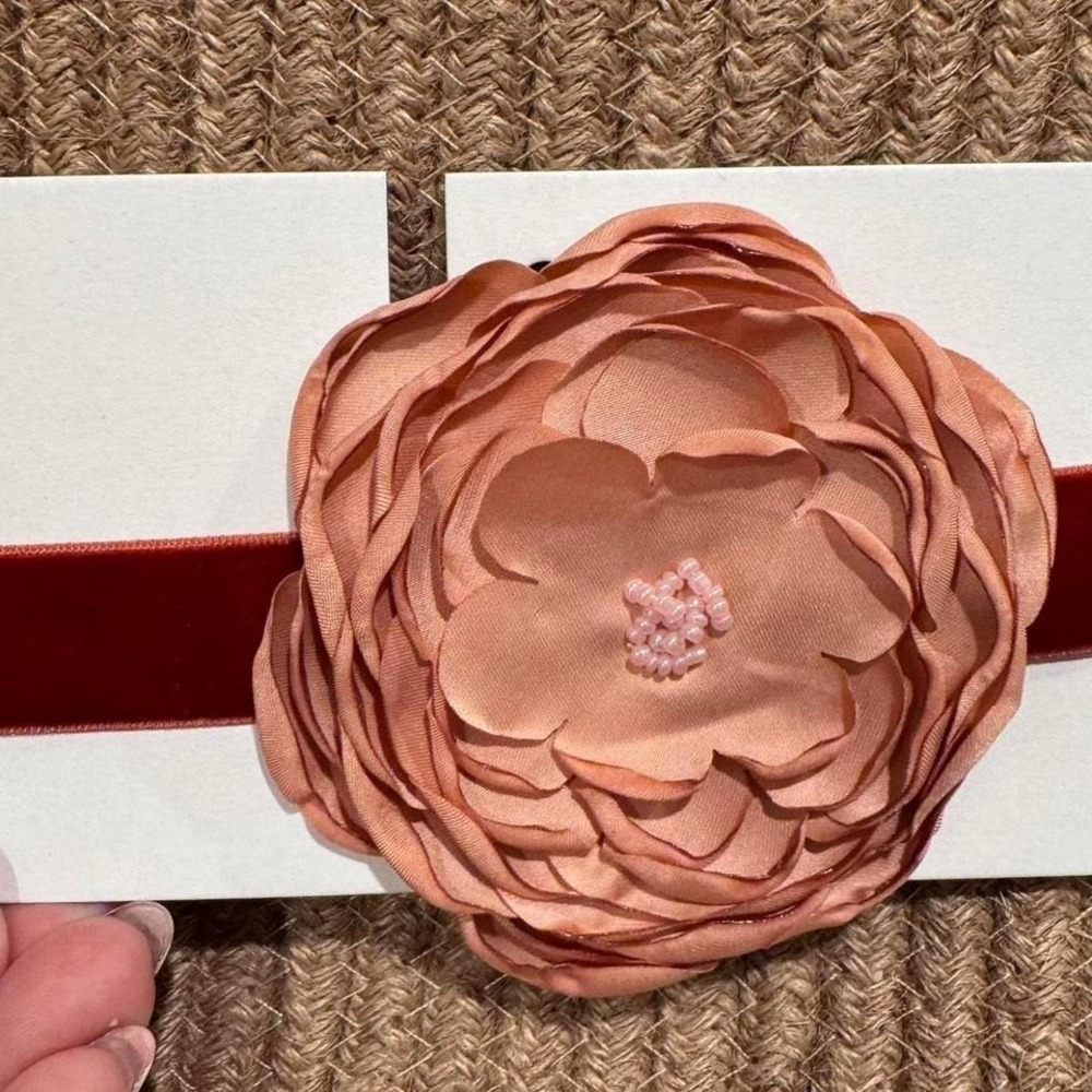 NWT Urban outfitters jewelry‎ velvet ribbon flower chocker headband women Junior